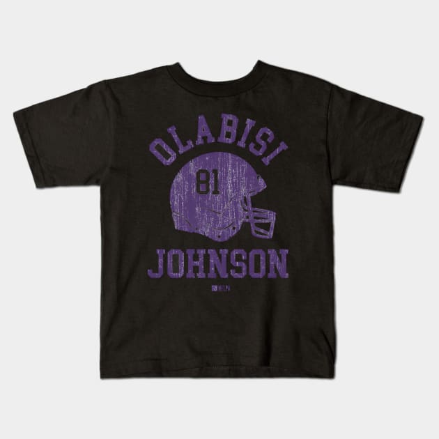 Olabisi Johnson Minnesota Helmet Font Kids T-Shirt by Lonacrumton